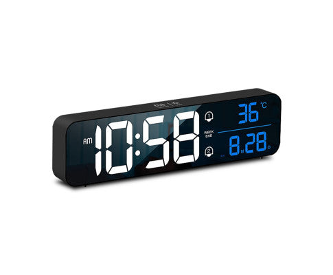 Digital Clock Mirrored Black - GO-CK-103-FKT