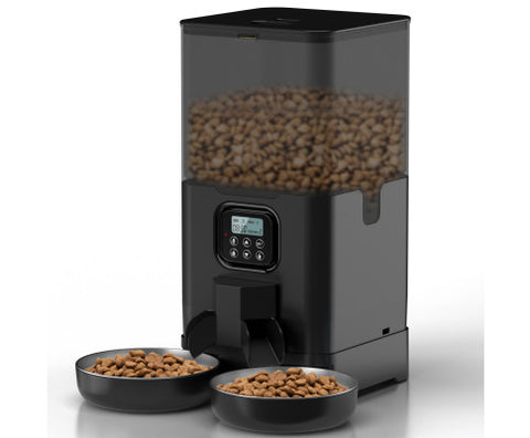 YES4PETS 6L Automatic Digital Pet Dog Cat Feeder Double Food Bowl Dispenser