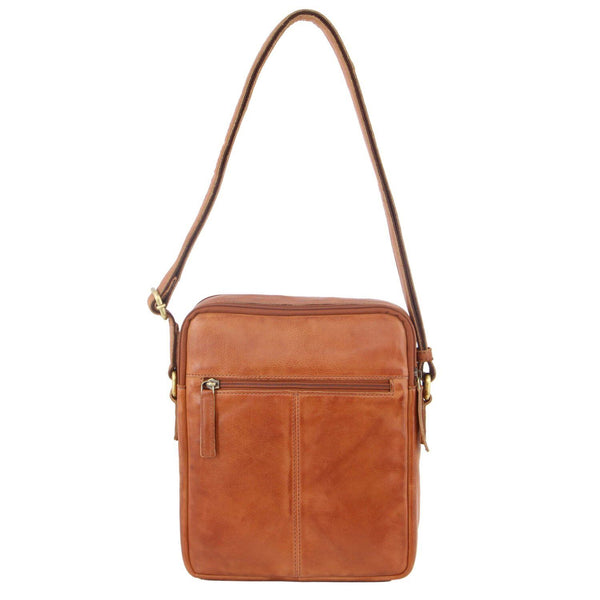 Pierre Cardin Rustic Leather iPad Bag (Vertical) - Tan unisex