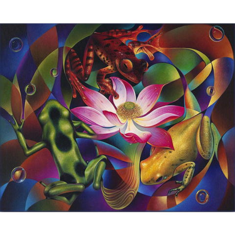 MODERN ART ABSTRACT FLOWER PATTERN FULL DRILL - 5D DIY DIAMOND PAINTING 40x50