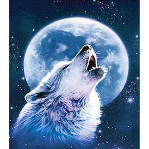 NEW DREAM STITCH KIT NIGHT SKY FULL DRILL - 5D DIY DIAMOND PAINTING WOLF 50X70