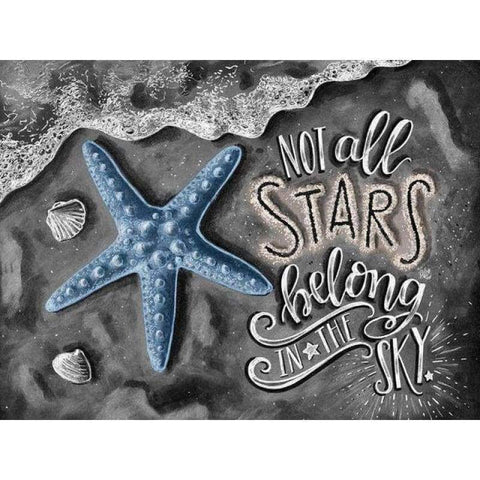 NEW HOT SALE BLACKBOARD STARFISH DECOR FULL DRILL - 5D DIY DIAMOND PAINTING 30x40