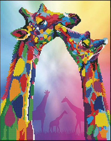 DIAMOND DOTZ Diamond Art Kit, Giraffe 47 x 37cm