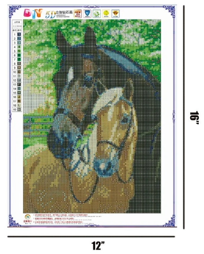 Mnp Dotz Diamond Painting Kits Horse 30x40
