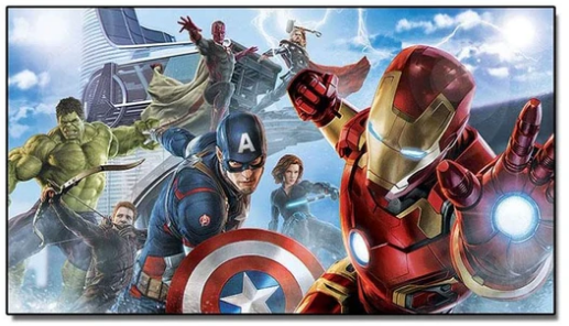 Mnp Dotz Iron Man,Captain America,Hulk,Thor,Black Panther,Black Widow,Hawkeye 60x35