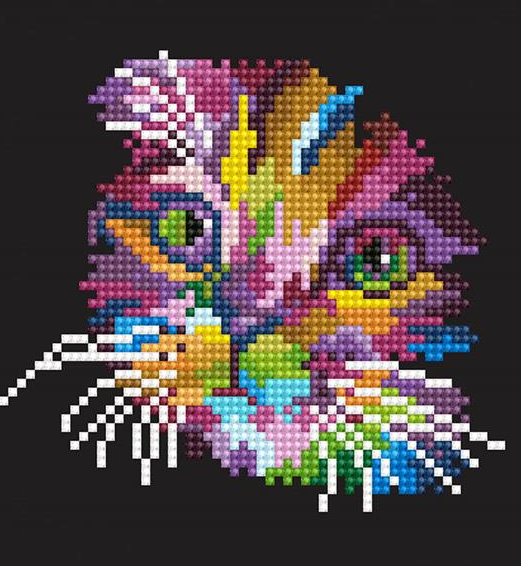 Diamond Dotz Art kit, Colored Cat 20 x 20cm