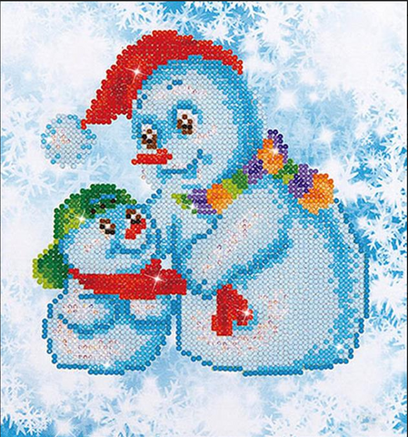 Diamond Dotz Kit SNOW FAMILY 23 x 25cm