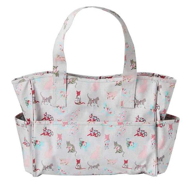 SEW EASY COLLECTION  Knitting Bag With Extra Pockets, Cats Design