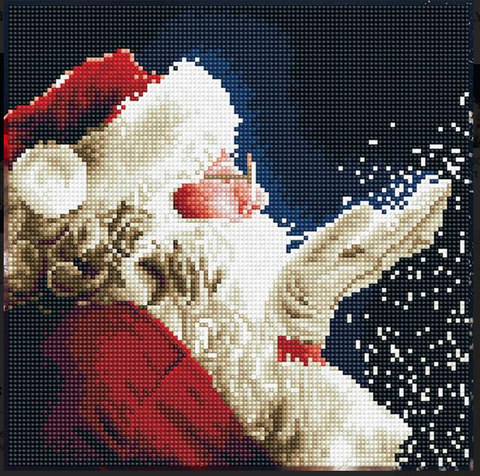 Diamond Art Kit, Santa 30 x 30cm