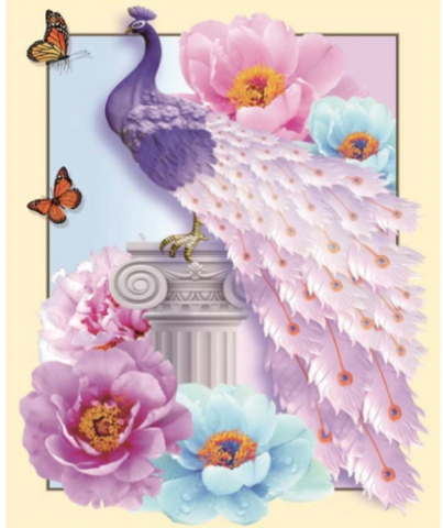 Mnp Dotz Diamond Painting Kits peacock 45x55