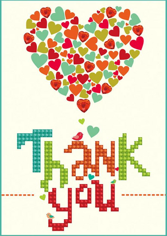 Diamond Dotz Card Kit, THANK YOU HEART - 12.6 x 17.7cm