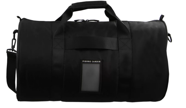 Black Pierre Cardin Urban Nylon Overnight Bag