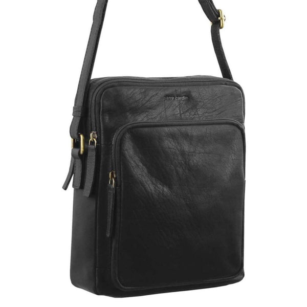 Pierre Cardin Rustic Leather iPad Bag (Vertical) - Tan unisex