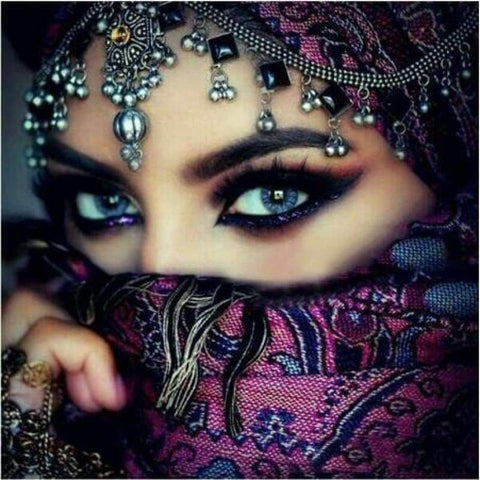 Full Drill - 5D DIY Diamond Painting Kits Mysterious Bohemian Masked Beauty Eyes