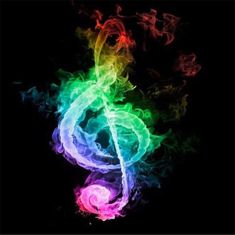 FULL DRILL - 5D DIY DIAMOND PAINTING KITS DREAM COLORED MUSIC NOTE 40x40