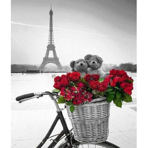 FULL DRILL - 5D DIY DIAMOND PAINTING KITS LANDSCAPE EIFFEL TOWER BEAR FOLWERS