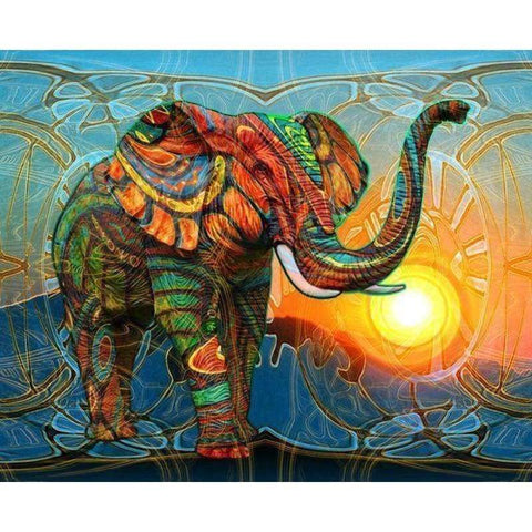 FULL DRILL - 5D DIY DIAMOND PAINTING KITS COLORFUL ELEPHANT