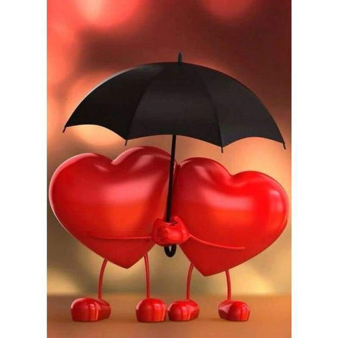 FULL DRILL  5D DIY MNP DOTZ DIAMOND PAINTING KITS CARTOON LOVE HEART-SHAPED 30x40