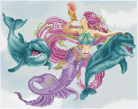 DIAMOND DOTZ  Diamond Art Kit, Mermaid and Friends 47 x 37cm