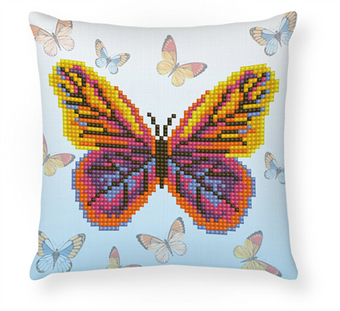 Diamond Dotz Kit - BUTTA FLUTTA PILLOW - 18 x 18cm (7 x 7in )