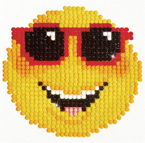 Diamond Dotz Kit, Smiling Face, 10 x 10cm