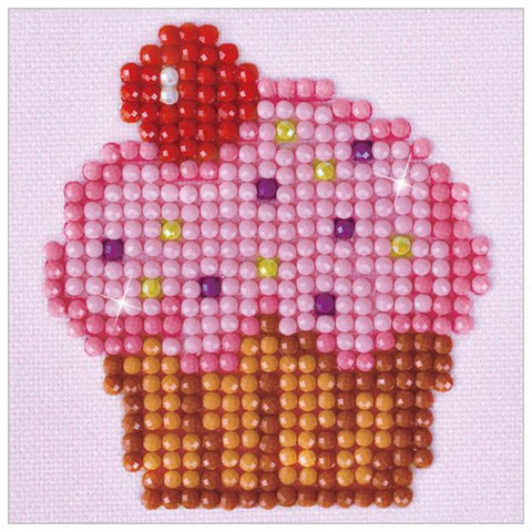 Diamond Dotz  DIAMOND Embroidery Facet Art Kit 4.75" x 4.75"- CUP CAKE YUM