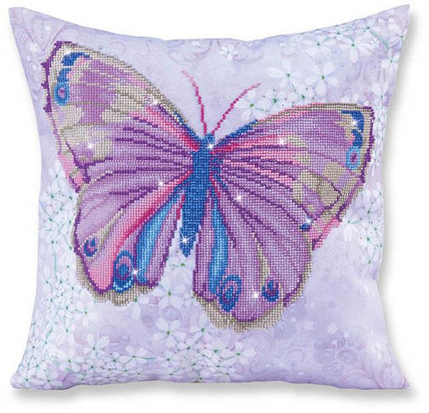Diamond Dotz Decorative Pillowcase Kit PAPILLON MAUVE 45 x 45cm