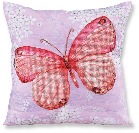 Diamond Dotz Decorative Pillowcase Kit PAPILLON APRICOT 45 x 45cm