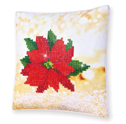 Diamond Dotz Kit POinSETTIA PILLOW - 18 x 18cm (7 x 7in)