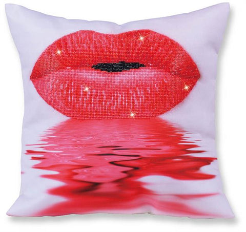 Diamond Dotz Decorative Pillowcase Kit HOT LIPS 45 x 45cm