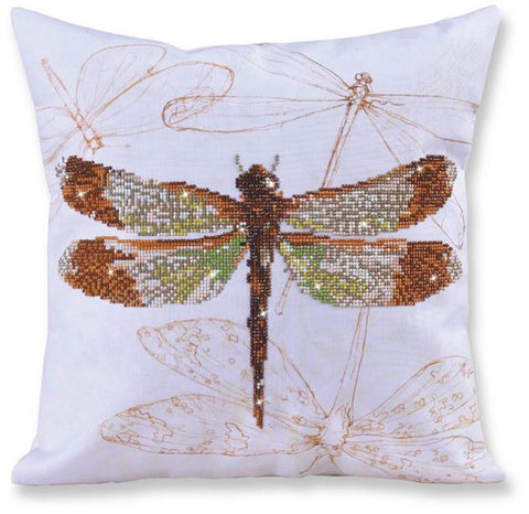 Diamond Dotz Decorative Pillowcase Kit, DRAGONFLY EARTH, 45 x 45cm