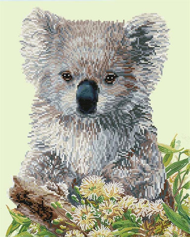 DIAMOND DOTZ  KOALA AND EUCALYPTUS BLOSSOM, 51 X 41CM