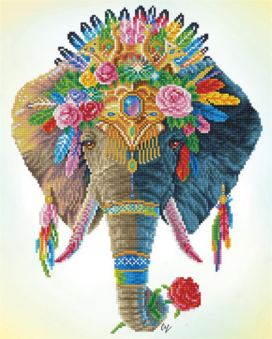 DIAMOND DOTZ  BOHEMIAN ELEPHANT, 51 X 41CM