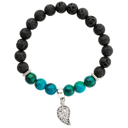 Peace - Blue agate & Lava stone diffuser bracelet