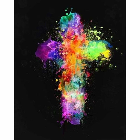 CHRISTIANITY CROSS PATTERN FULL DRILL - 5D DIY DIAMOND PAINTING KITS 30x40