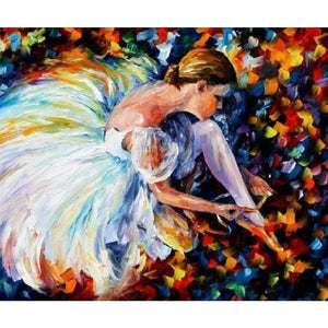 FULL DRILL - 5D DIAMOND PAINTING KITS COLORED DRAWING DANCER GIRL