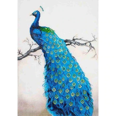 FULL DRILL - 5D DIY DIAMOND PAINTING KITS CARTOON BLUE PEACOCK