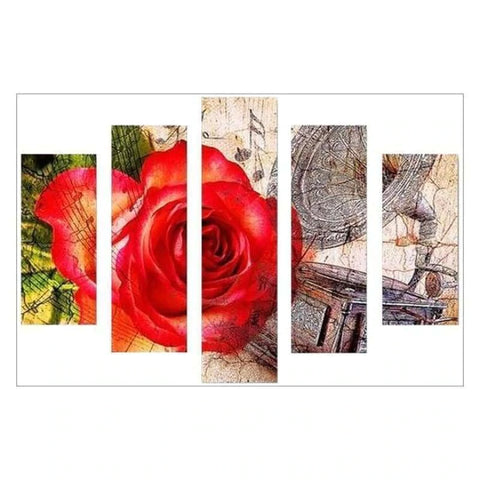FULL DRILL - 5D DIY DIAMOND PAINTING KITS MULTI PANEL ROSE 50x100