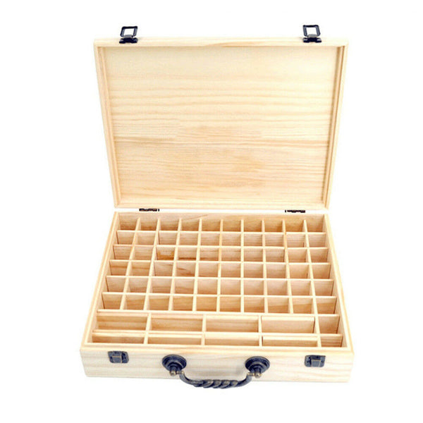 Essential Oil Storage box 70 Slots Wooden Aromatherapy